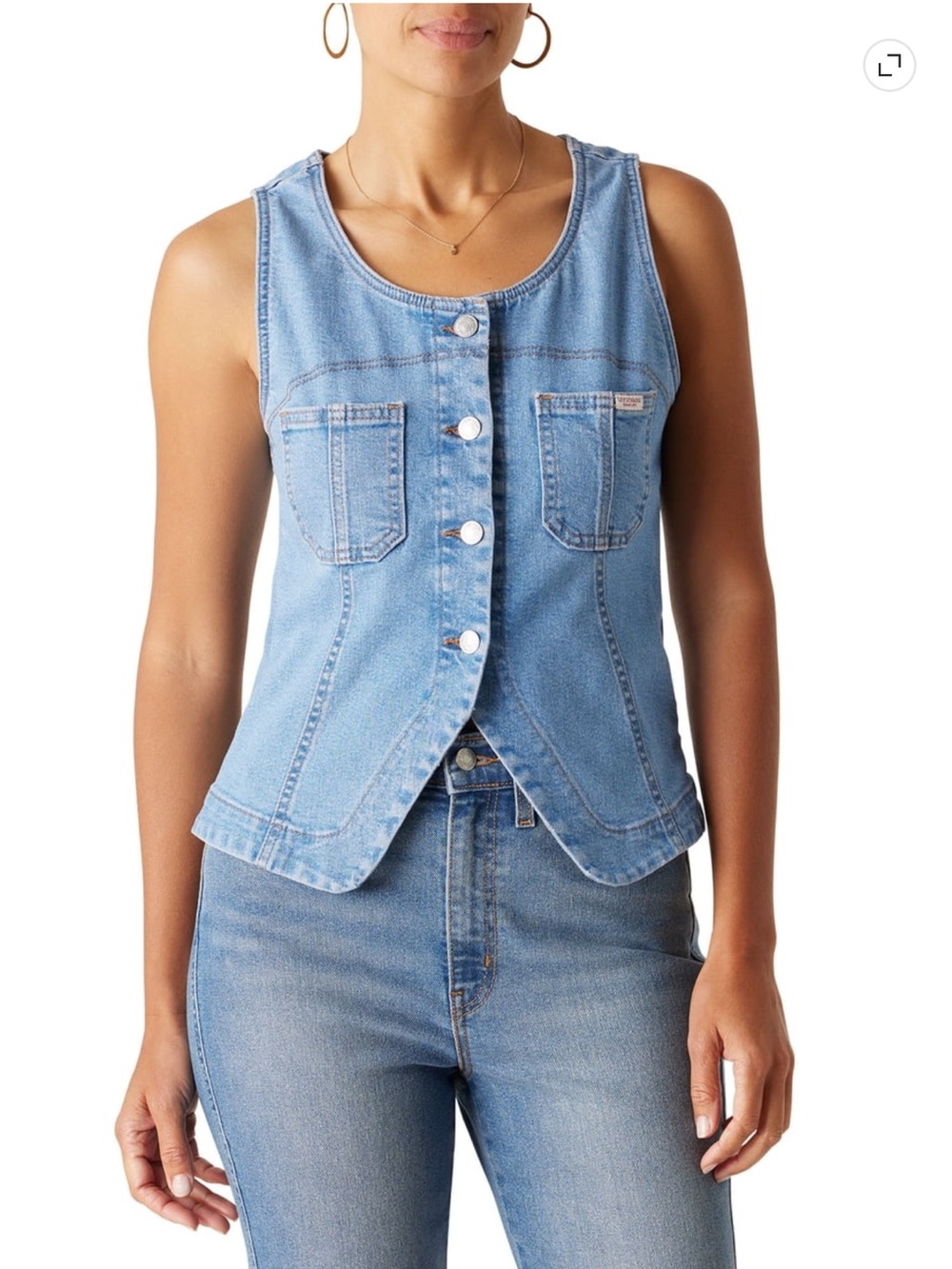 Levi's Light Blue Denim Vintage Western Vest